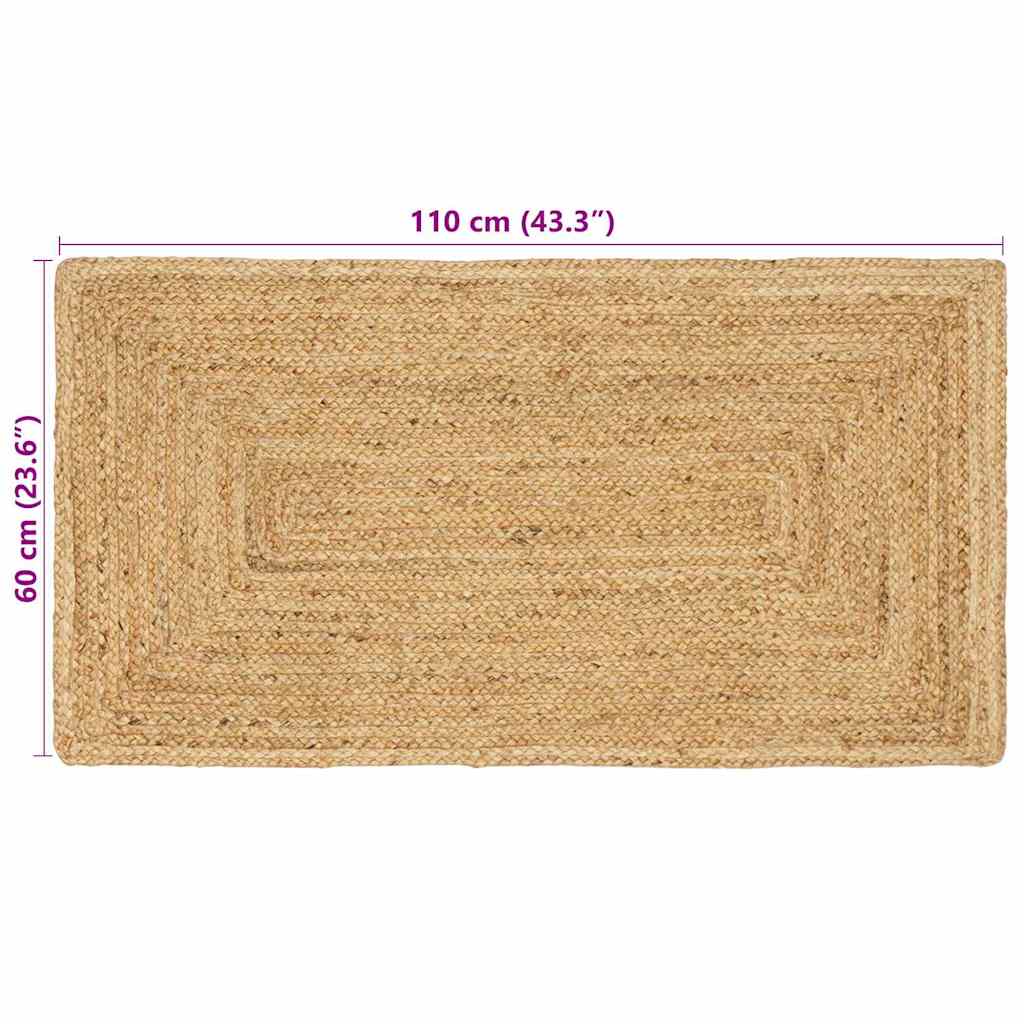Area Rug Beige 60 x 110 cm Jute